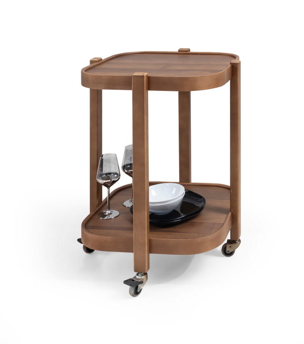 Hanah Home Mesa de Servicio Alaska - Walnut